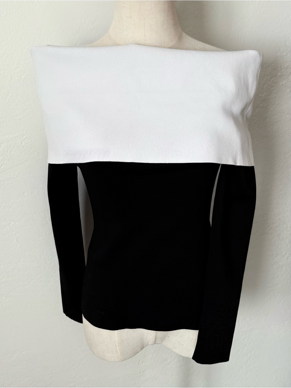 Proenza Schouler Reversible Off-The-Shoulder Knit Top Sz:M Minimalist AvantGarde